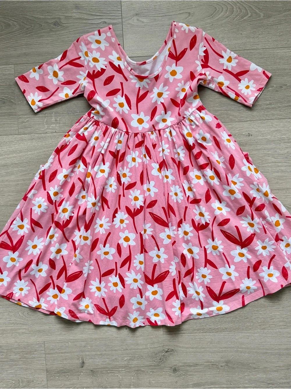 Hanna Andersson Pink Floral Twirl Dress